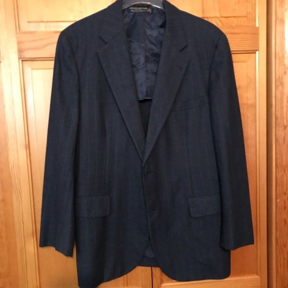 Brooks Brothers Other - Brooks Brothers Makers 42R Navy Blue Pinstripe Blazer Jacket GOLDEN FLEECE